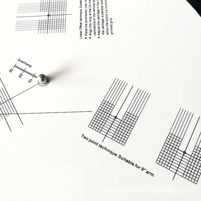 Anti-Sliding Lp Vinyl Record Pickup Kalibratie Plaat Afstand Gauge Gradenboog Aanpassing Tool Heerser Voor Draaitafel