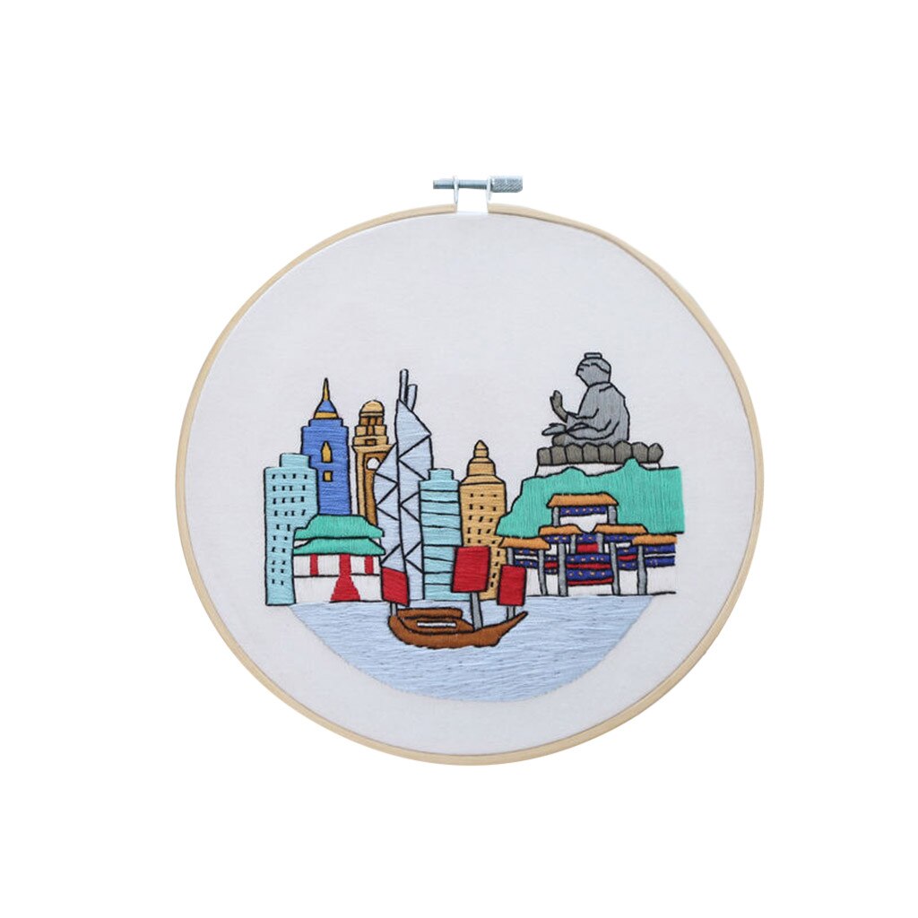 Embroidery Cross Stitch Kit Set for Beginners-Handmade Embroidery DIY Craft European Embroidery Materials Package Needlework: C