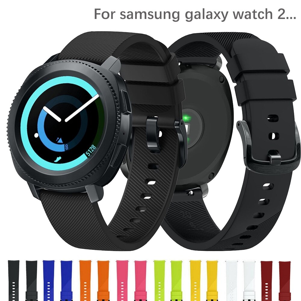 Correa de silicona para reloj Samsung galaxy watch active 2 gear S2, accesorio deportivo de 20mm, 42mm