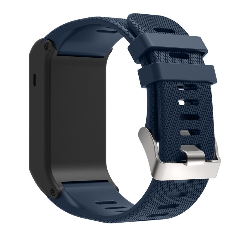 Sport silikonrem för garmin vivoactive hr handledsrem armband band band för garmin vivoactive hr utbytesband armring: Midnattsblå