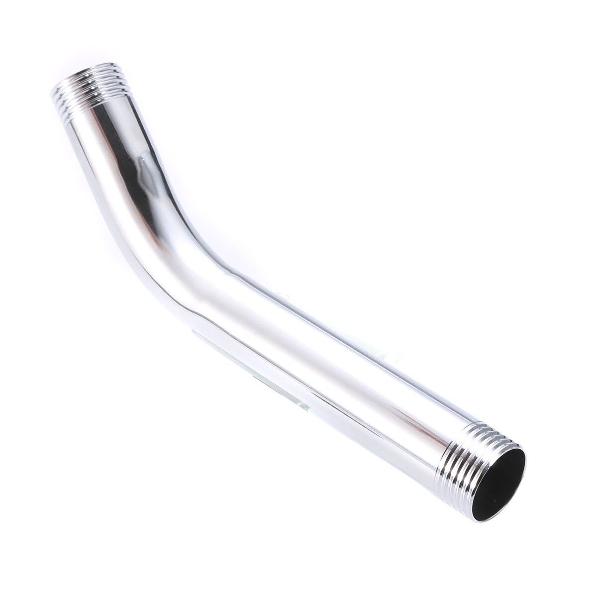 G1/2" Threaded Shower Head Extra Pipe Stainless Steel Shower Arm Head Extension Angled Extra Pipe Tube