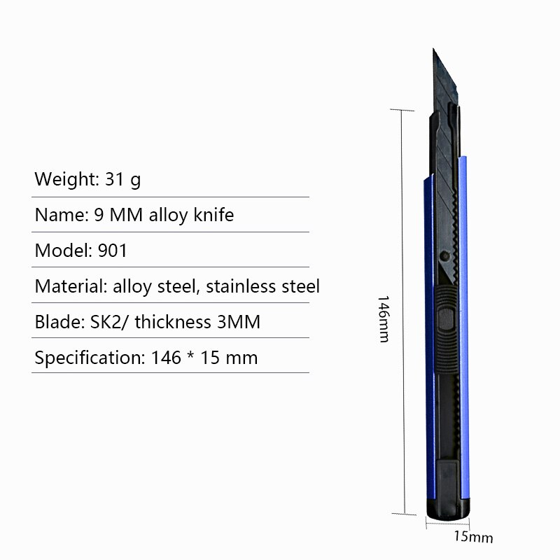 High Carbon Steel Art Knife Gold Metal Blade Self-Locking Sharp Angle With Fracture Knife Cutter For Home: Default Title