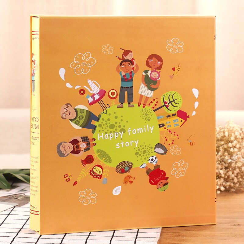 INS Style Simple Album Assortment Pack 500 Mass Album Interstitial Family Photo Album 5 / 6 /7 Inch: Plastic 567 Inch 500 Sheets   Happy Family