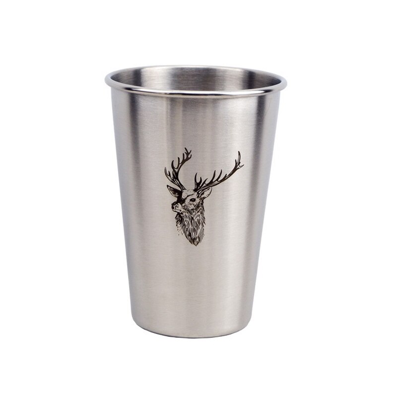 Kopper i rustfrit stål tumbler premium metal kopper stabelbare holdbare kop nordisk stil til kaffe øl drikkevarebeholder