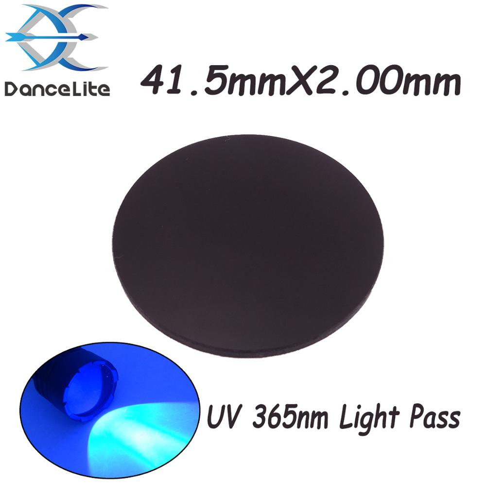 ZWB2 Ultraviolet Uv 365nm Licht Pass Filter Glas Lens Voor C8 Zaklamp (41.5mmX2.00mm)