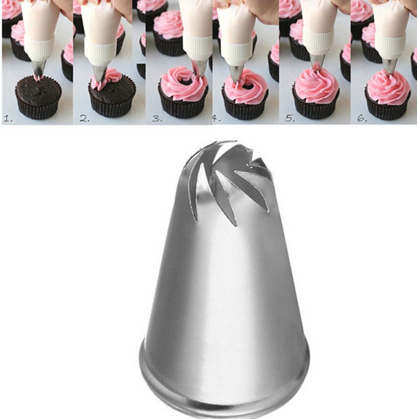 Roestvrij Staal Diy Bloem Spiraal Icing Piping Nozzle Tips Fondant Sugar Ambachtelijke Decorating Tool