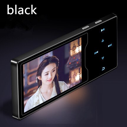 Ruiz-Reproductor de MP3 D08 USB con pantalla grande a color, radio de FM, E-book, reproductor de música, 2,4", 8GB, 16GB, HD, producto: black / 16 GB