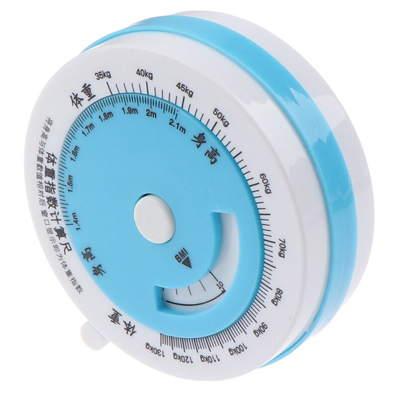 1pc Round Shape BMI Body Measure Tape BMI Caculator BMI Body Mass Index Retractable Tape