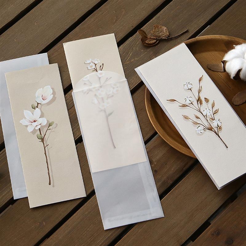 4 Sets of Writing Paper Envelopes Set Fresh Letter Envelope Letter Paper