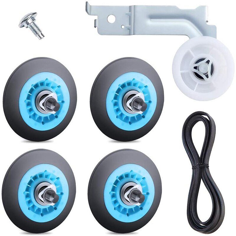 Kit de reparación de secadora para secadoras Samsung, rodillos de soporte de tambor de DC97-16782A, polea de secadora de DC93-00634A sustituye a AP5325135: Default Title