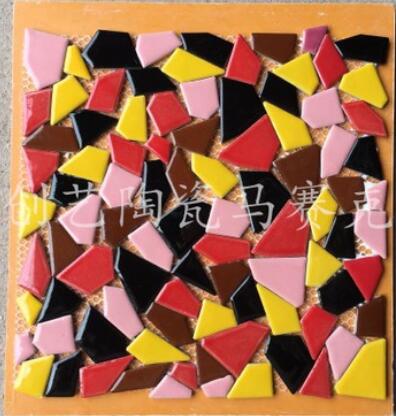 30 x 30cm diy mosaiikki askartelu vyö mosaiikki posliini mosaiikki laatat mikro keramiikka epäsäännöllinen muoto ultraohut keramiikka: Viininpunainen