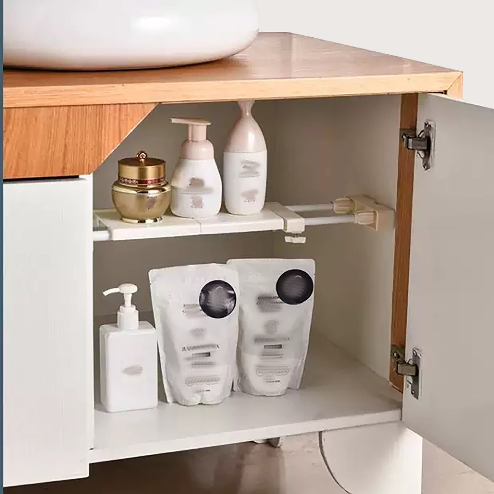 Adjustable Closet Organizer Storage Shelf Space Saving Wardrobe Wall Mounted Rack Kitchen Home Decorative Cabinet Holders