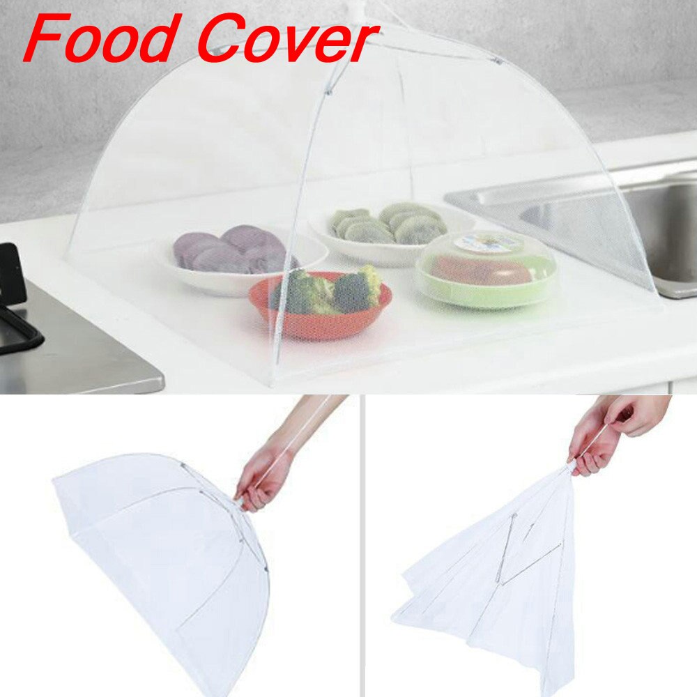 Household Food Umbrella Cover Picnic Barbecue Party Anti Mosquito Fly Resistant Net Tent For Kitchen Dinner Table Accessories