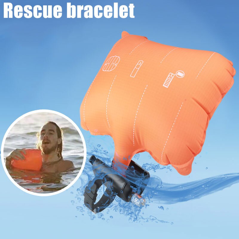 Anti-uddybning redningsarmbånd med oppustelig airbag udendørs vandsport svømmer med livrem sek 88: Default Title