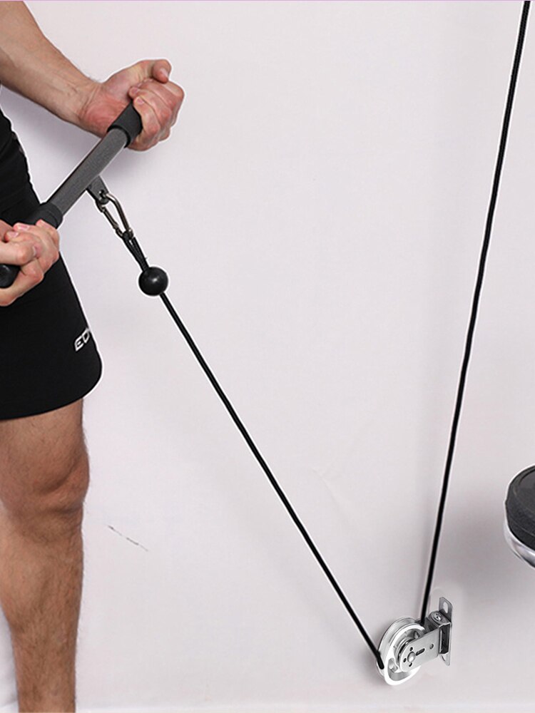 Zauberstab-montiert Fitnessstudio Startseite Rotierenden Stille Rolle DIY Aufzug Kabel System Anhänge Edelstahl stumm schwenken Lagerbier Rad