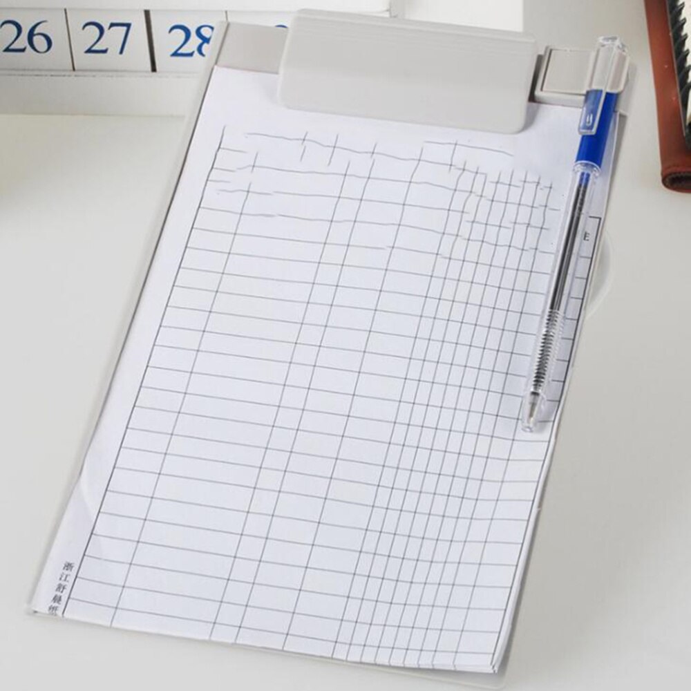 A5 Clipboard Profile Clip Hardboard Paper Holder Writing Folders for School Classrooms Office (Sky-blue)