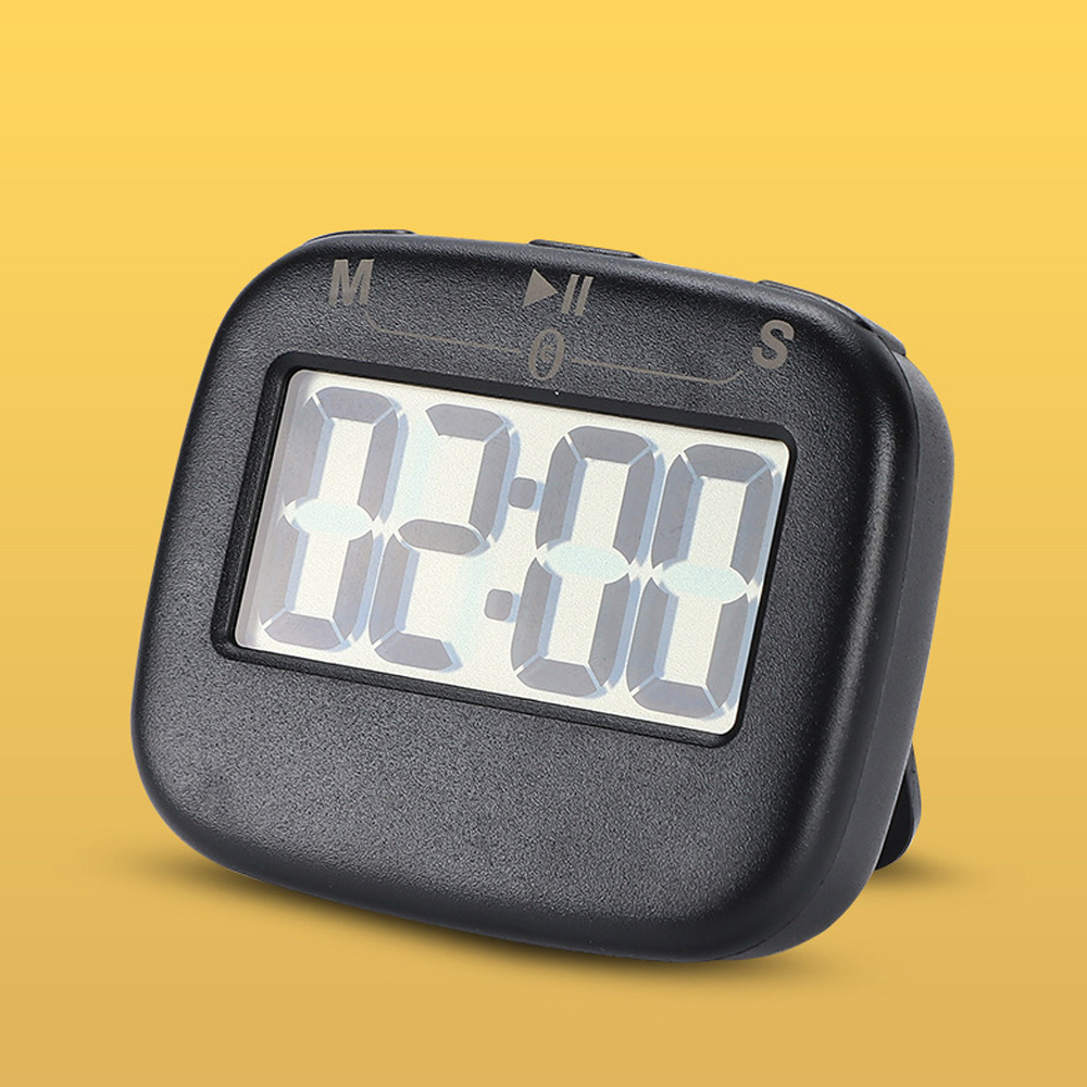 Digital LCD kitchen timer with on/off switch, mute and loud alarm, 24-hour clock, children, teachers, kitchen: green