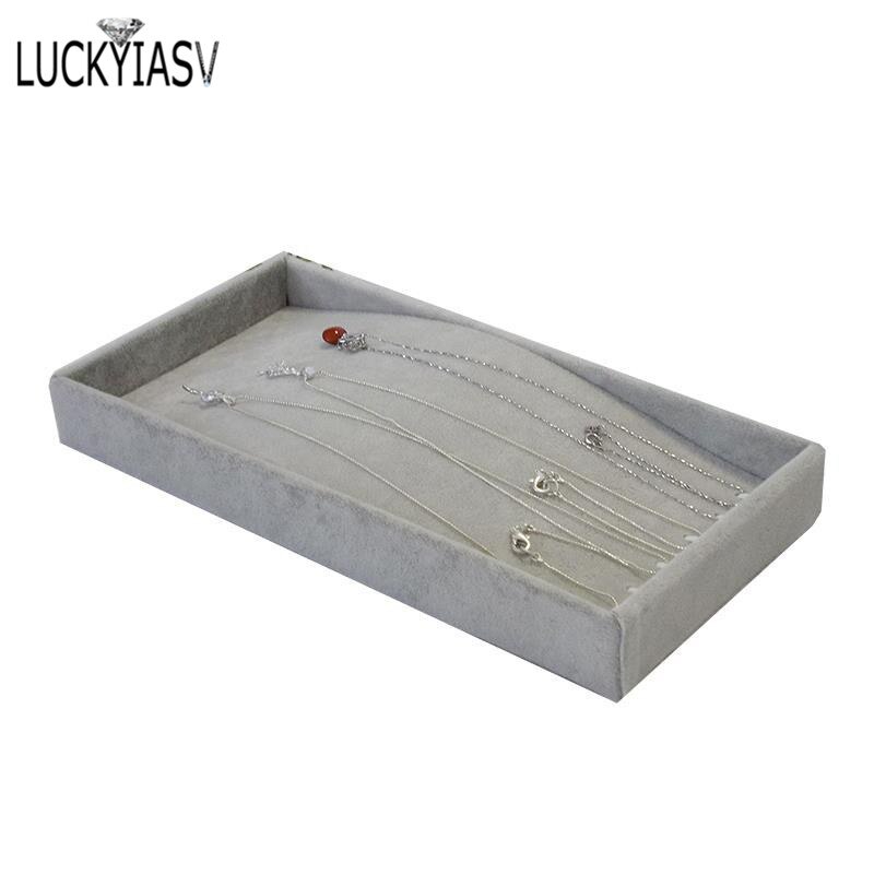 Necklace Display Tray for Pendant Chain Storage Box 11*22cm Jewellery Colliers Organizer Box