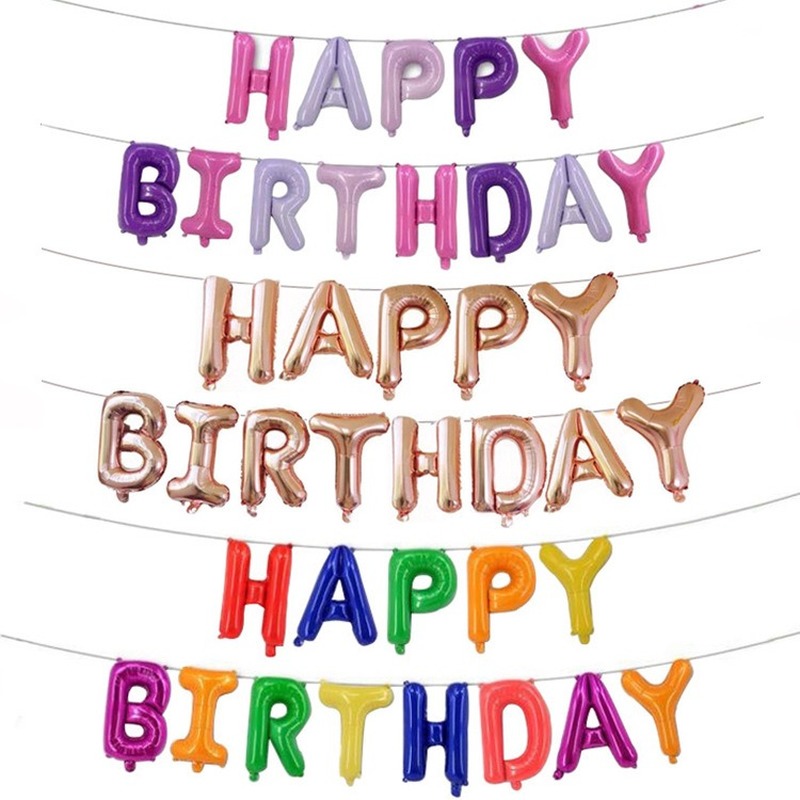 16 Inch Letters Gelukkige Verjaardag Folie Ballonnen Gelukkige Verjaardag Partij Decoratie Kids Alfabet Air Ballonnen Baby Shower Benodigdheden