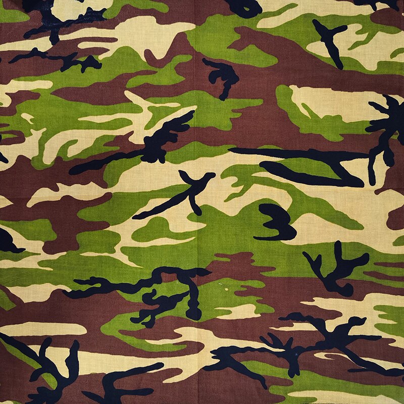 Pañuelo cuadrado de camuflaje para hombre/niño/niña, Bandana de algodón, diadema, anacardo, estilo Hip Hop,