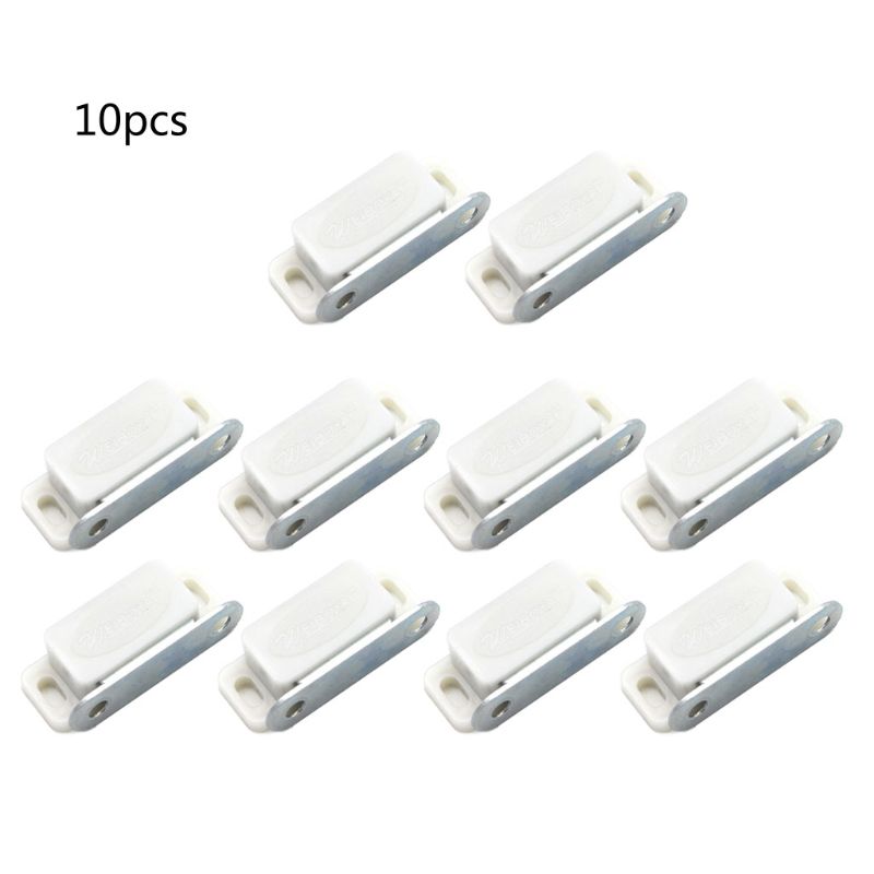 Mini pestillo magnético de plástico para pestillo de puerta, pestillo de plástico para pestillo de puerta, herrajes para amortiguador para mobiliario de cocina, 10 Uds.