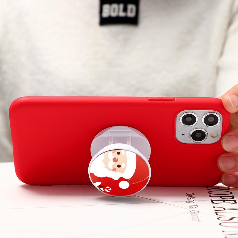 Universele mobiele telefoonhouder, kerst hert cartoon telefoonstandaard, vingerringhouder voor iphone, telefoonbeugel, standaard