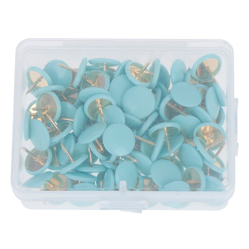 100pcs Round Shape Push Pins Thumb Tacks Notice Board Cork Paper Map Thumb Tacks Point Office binding supply: SB