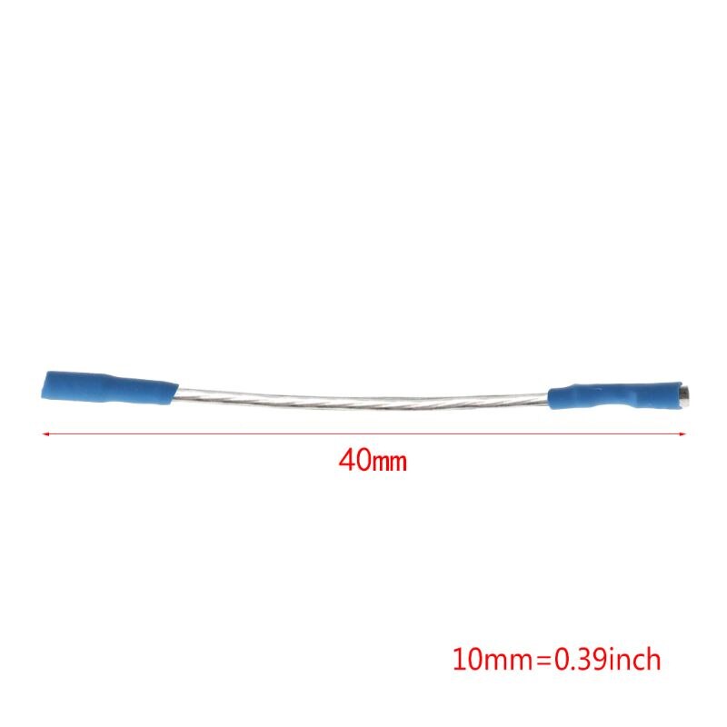 4 stk universell sølv ledninger ledninger Overskrift metalltråd kabel 40mm til 1.2-1.3mm pinner platespiller phono headshell tonearm  c5ae