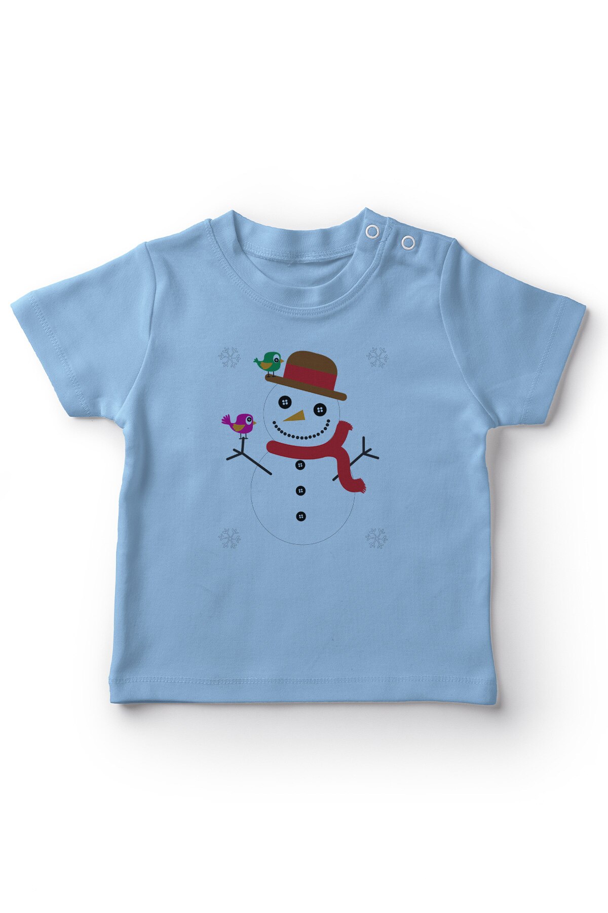 Angemiel bebé muñeco de nieve niños bebé camiseta azul
