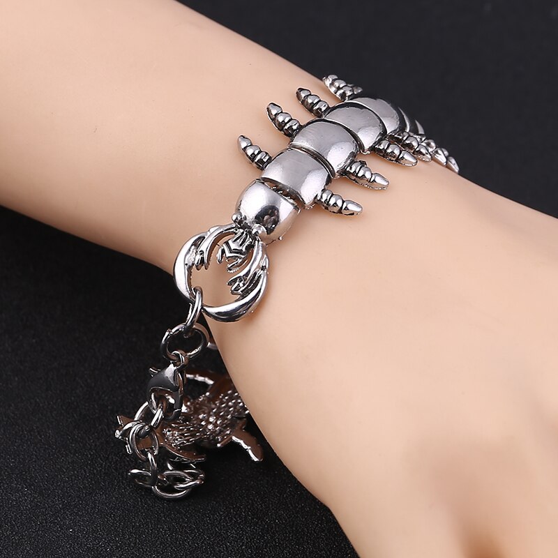 Punk Duizendpoot Roestvrij Stalen Armband Voor Vrouwen Armbanden &amp; Armbanden Bedels Armbanden Mannen Pulseira Sieraden