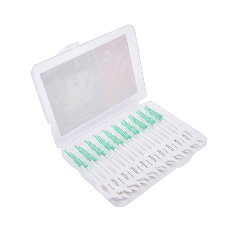 20Pcs/30 Stks/doos Interdentale Borstel Schoonmaak Tanden Gaten Oral Care Zachte Siliconen Hoofd Rager Goed Voor Tandvlees: 20PCS