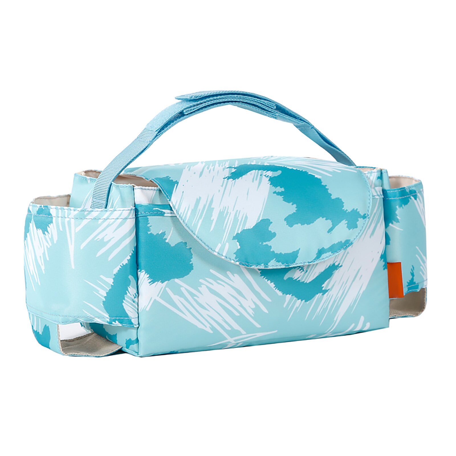 SONARIN Waterdichte kinderwagentas, organizer, grote capaciteit, buggy- organizer, tas, universeel, multifunctionele kinderwagenorganizer, opbergtas met bekerhouder, groen
