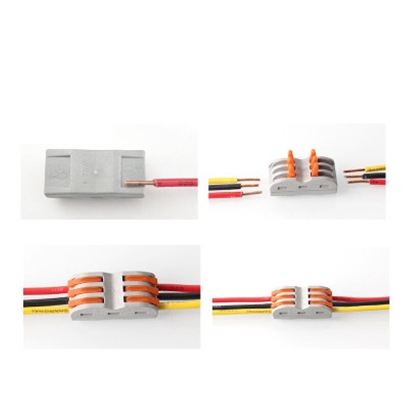 1pc 3 Pin Wire Docking Connector Terminal Block Universal Quick Terminal Block SPL-3 Electric Cable Wire Connector Terminal