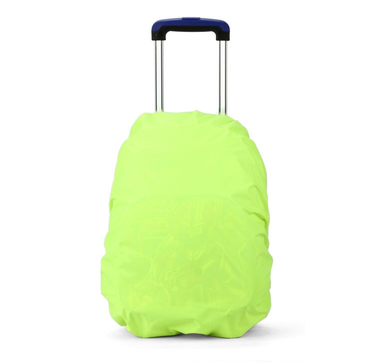 Kids Suitcase Trolley Backpack Cover Waterproof Luggage Protective Covers Travel Accessories School bag Dust Rainproof Cover: Green