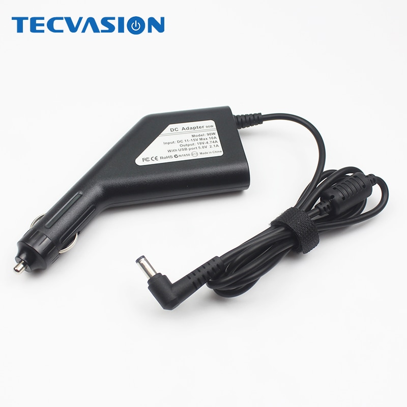 Yleinen 19v 4.74a 90w 5.5*2.5mm auto dc laturi asus lenovo toshiba fujitsu kannettavalle tietokoneelle 5 v 2a usb-portti puhelimen lataus