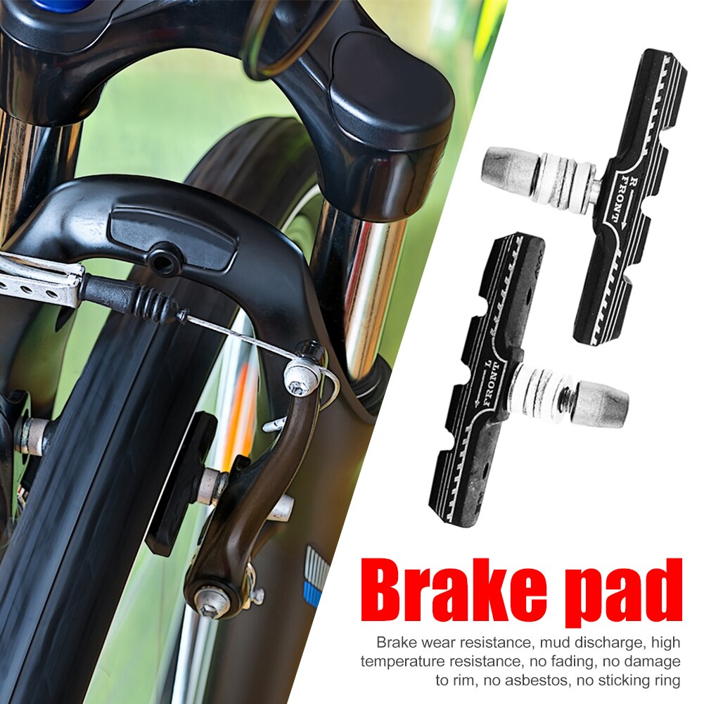 1 Paar Fiets Remblokken Fietsen Bike V Brake Pads Holder Schoenen Blokken Rubber Wrijving Velg Rem Mtb Road Mute fiets Remblokken