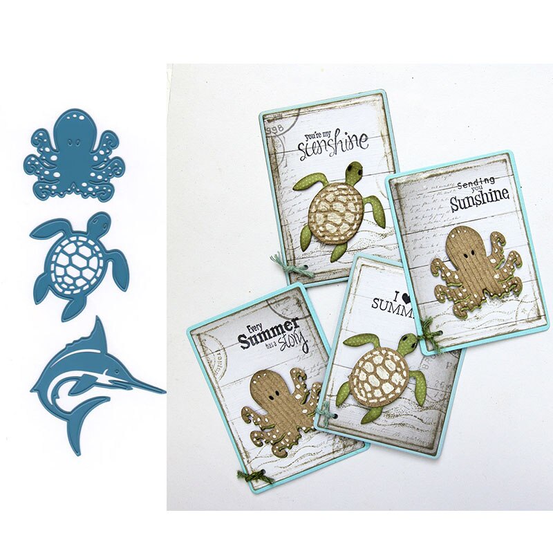 CH Ocean World 3D Stitched DIY Scrapbooking Stamps Craft Embossing Die Cut Making Stencil Template: 9