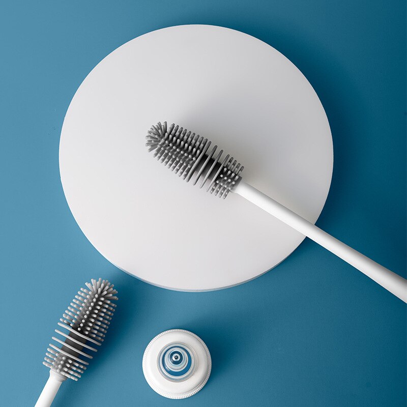 1/pc Silikon Milch Flasche Bürste 360 lang handhaben Tasse Bürste Haushalt Reinigung Bürste Küche Bürste Flasche Baby Flasche Bürste