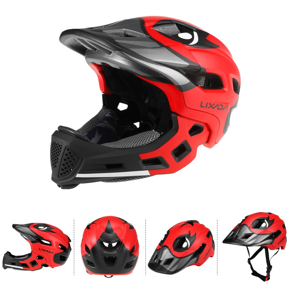 Lixada Kid Mountain Road Mtb Bike Helm Afneembare Pro Bescherming Kinderen Volledige Gezicht Fiets Fietshelm Cascos Ciclismo