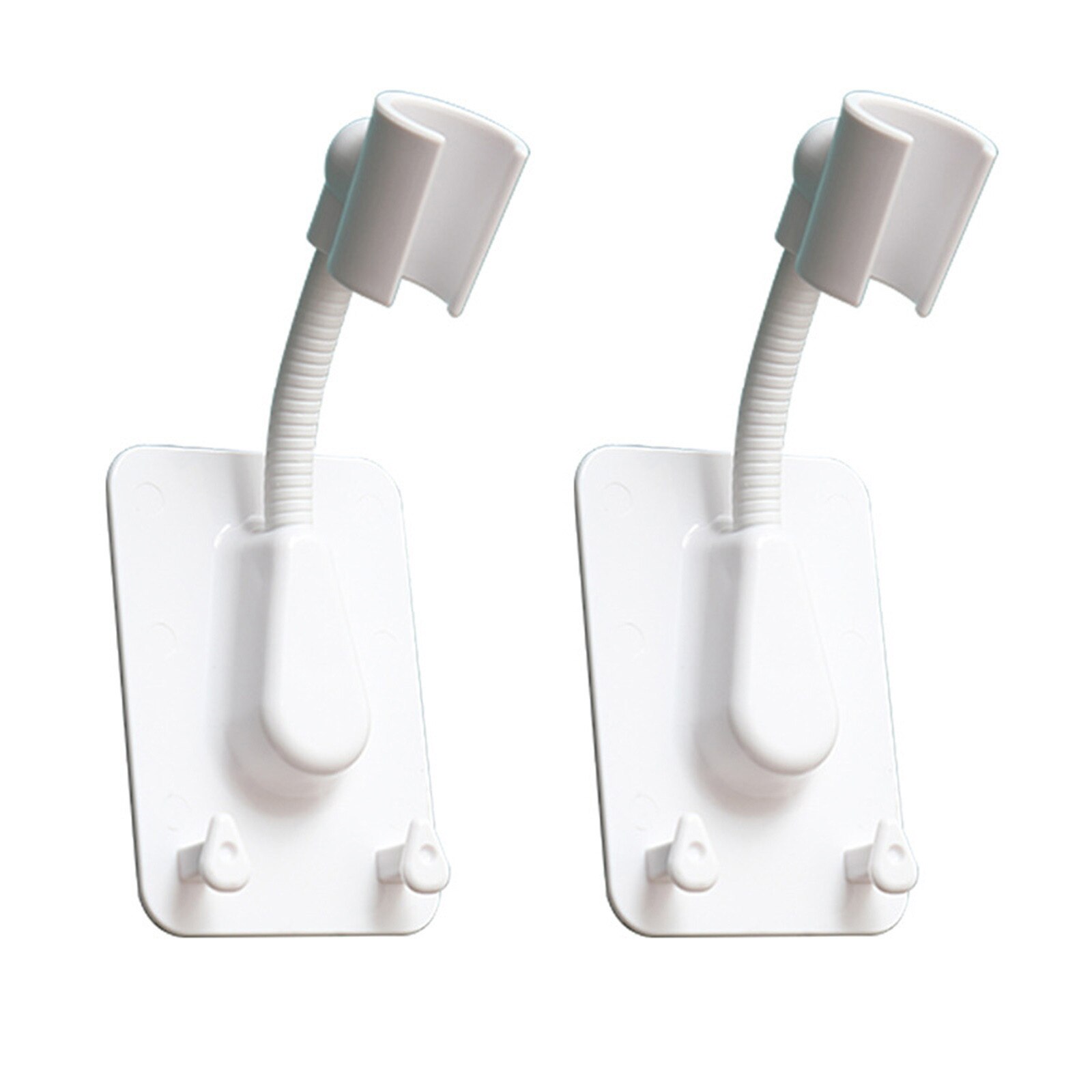 Shower Head Handset Holder Chrome Wall Mount Bathroom Universal Suction Bracket Shower Head Holder Supplies #YL10: D