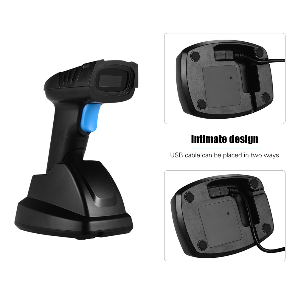 Aibecy Handheld 1D 2D Qr Draadloze Barcode Scanner Bar Code Reader 2.4G Draadloze Scanner Voor Retail Store Mobiele Betaling