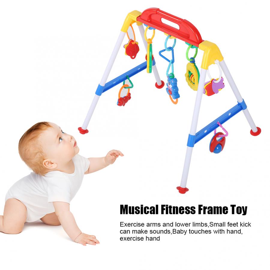 Multi-Functional Baby Musical Fitness Frame Electric Fitness Toy with Ring Bell Training Walking Kids Early Educational Toys