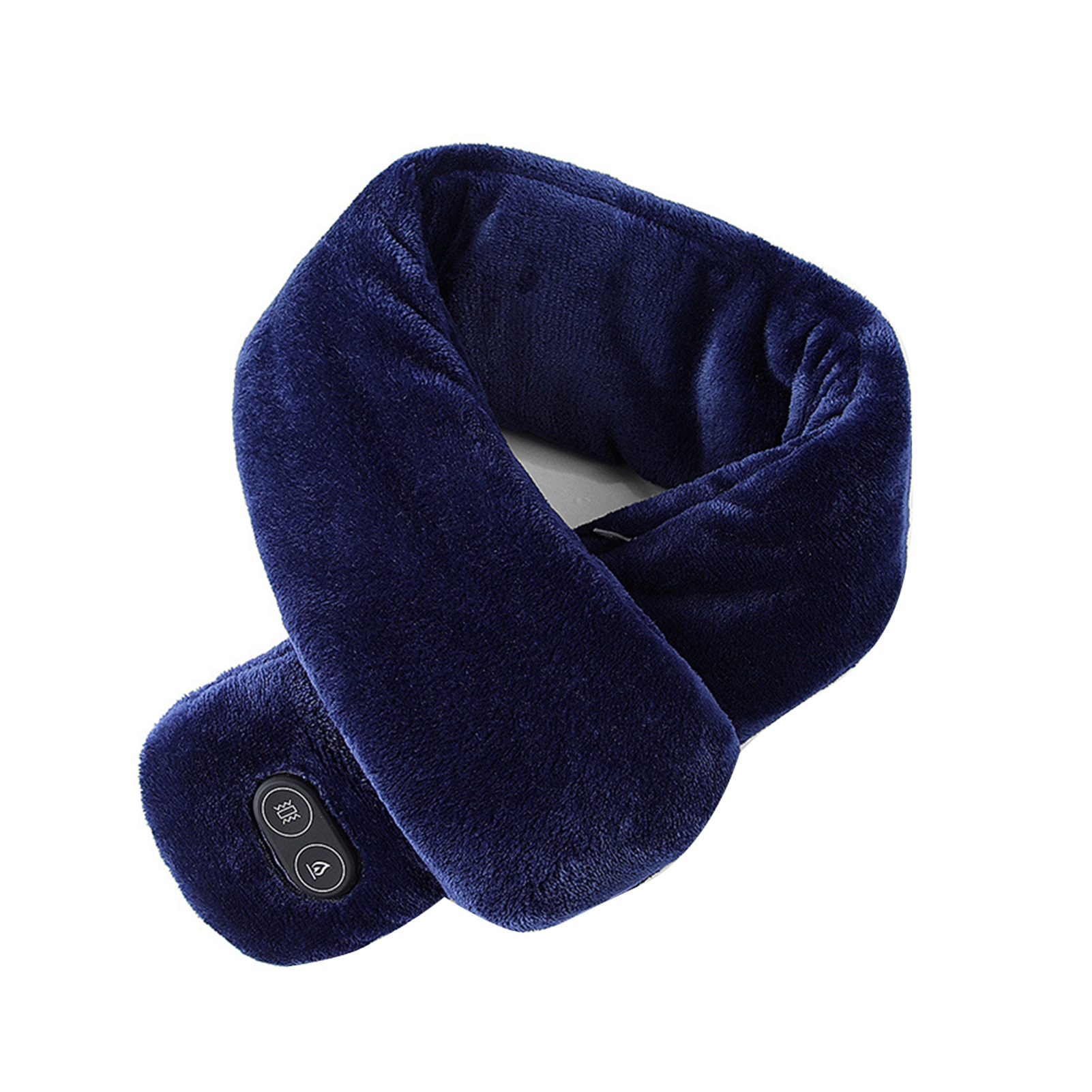 Vrouwen Mannen Zachte Temperatuurregeling Pijnbestrijding Cervicale Massage Schouder Hals Wrap Usb Verwarmde Sjaal Wasbare Winter Warm: Blauw