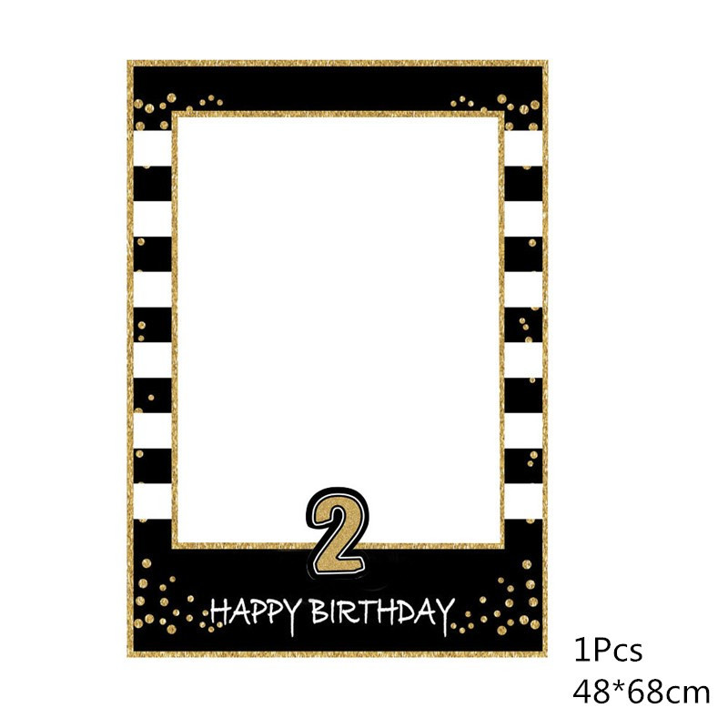 1 pz Buon Compleanno foto cabina Puntelli cornice per Bambini per Adulti Festa di Compleanno arredamento 1st 2nd 16th 18th 21st 30th Photobooth Puntelli Supplie: Oliva