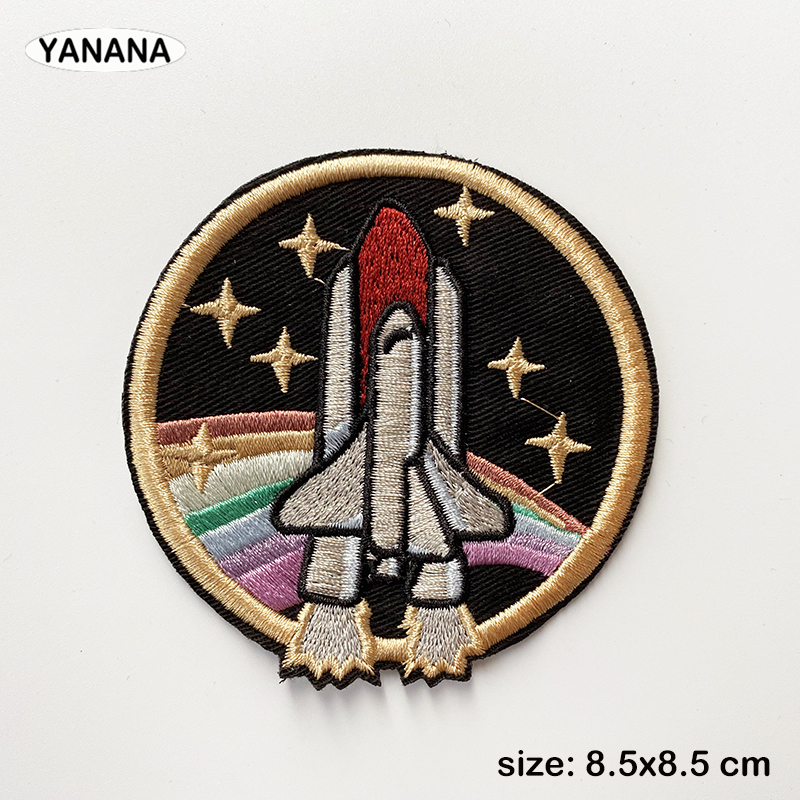 Ruimte Shuttle Astronaut Ijzer Op Flarden Kleding Geborduurde Naaien Applique Logo Patch Streep Badges Voor Kleding Tas: 7