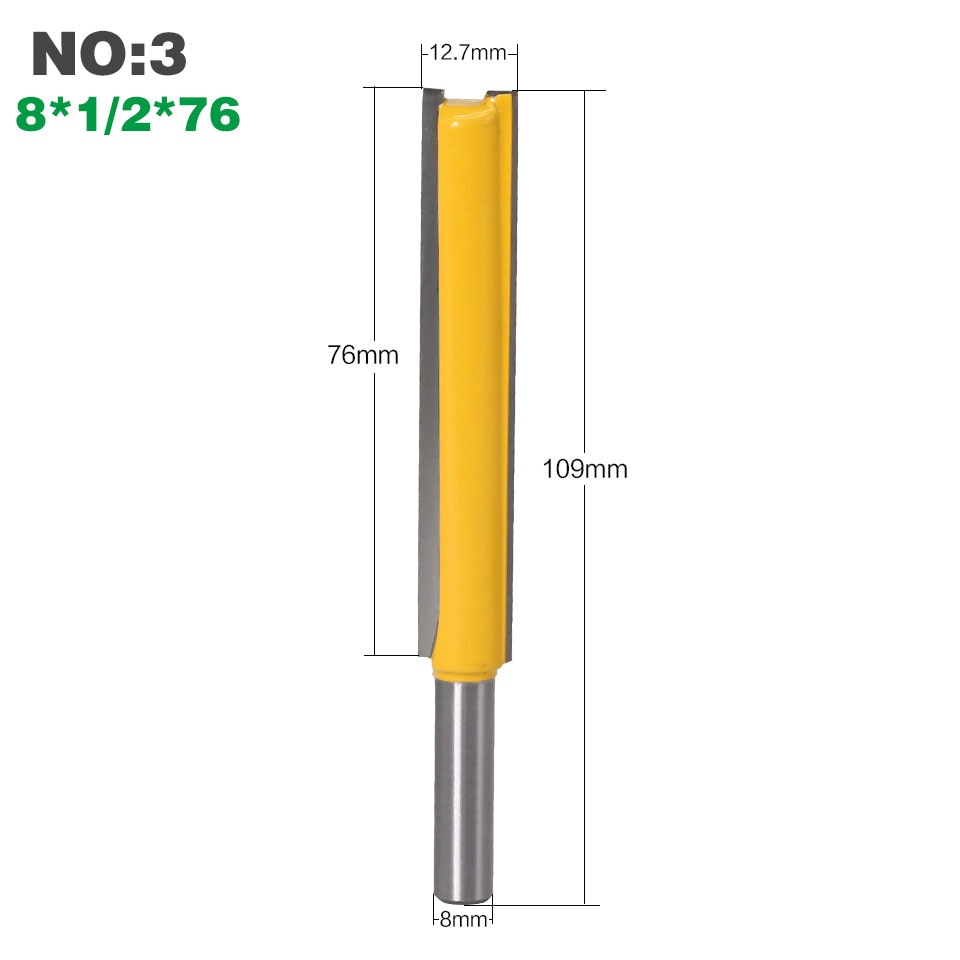 1 pc Straight/Dado Router Bit 1/2" Dia. X 3" Length - 8" Shank Woodworking cutter Wood Cutting Tool