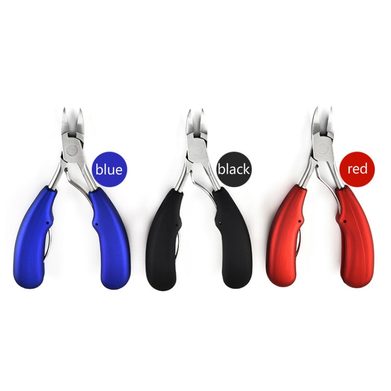 1 pcs Double Spring Plastic Handle Fingernail &amp;Toenail Cuticle Nipper Trimming Cutter Scissor Plier Nail Clipper Cutter Tool