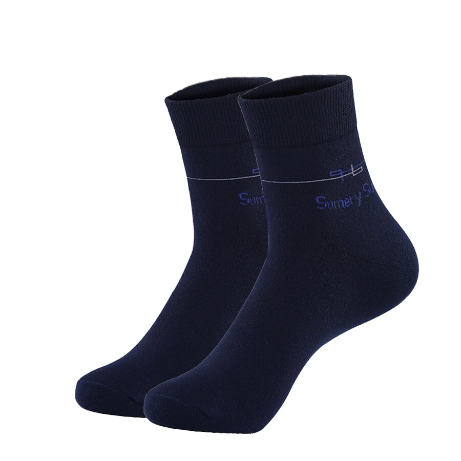 lässig Socken Lange Männer OutdoorTravel Kleid Geschäft Atmungsaktiv Täglich Tragen Baumwolle Socken 5 Farben Männlichen 1 Paare: 1 Paare dunkel Blau