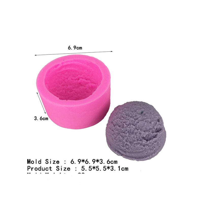 Diy Macaron Kaars Siliconen Mal Voor Kaars Zeep Maken Cupcake Cake Dessert Bakken Mallen: ice cream