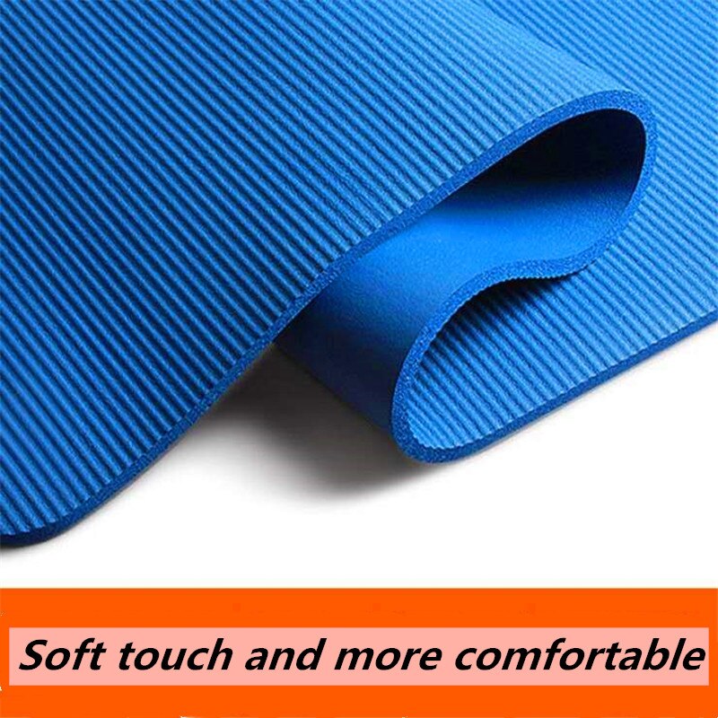 Yoga Mat Antislip Sport Fitness Mat 10Mm Dik Nbr Comfortabele Foam Yoga Mat Voor Oefening, yoga En Pilates Gym Mat